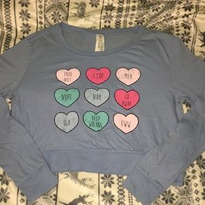 Forever21 Long Sleeve Crop Top